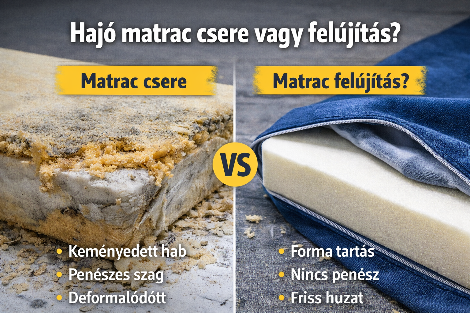 Hajó matrac csere vagy felújítás?